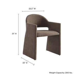 Modway Furniture Talia Upholstered Dining Armchair: Modern Design, Ergonomic Comfort, and Versatile Style for Any Space Mocha EEI-7082-MOC