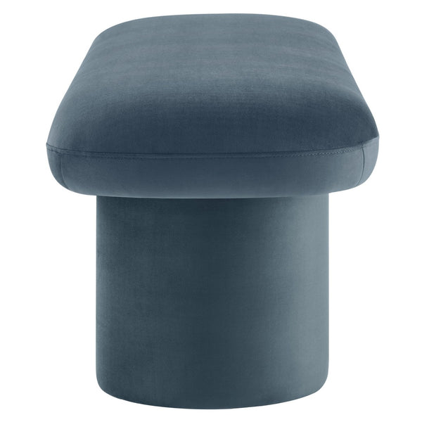 Modway Furniture Orla Performance Velvet Bench - Modern Elegance and Comfort for Any Space, Fully Assembled Design Cadet Blue EEI-7083-CAB