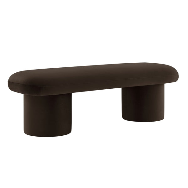 Modway Furniture Orla Performance Velvet Bench - Modern Elegance and Comfort for Any Space, Fully Assembled Design Chocolate Brown EEI-7083-CHB