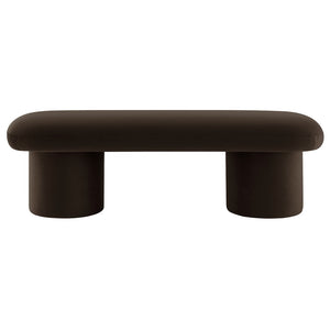 Modway Furniture Orla Performance Velvet Bench - Modern Elegance and Comfort for Any Space, Fully Assembled Design Chocolate Brown EEI-7083-CHB