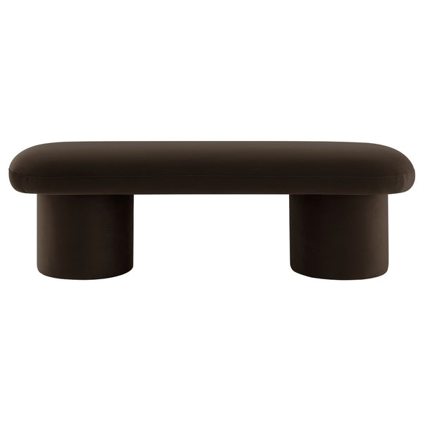 Modway Furniture Orla Performance Velvet Bench - Modern Elegance and Comfort for Any Space, Fully Assembled Design Chocolate Brown EEI-7083-CHB