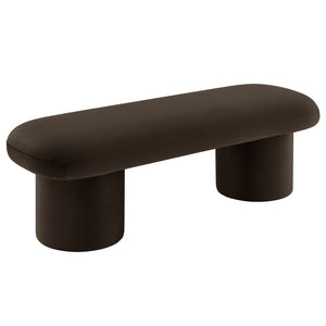 Modway Furniture Orla Performance Velvet Bench - Modern Elegance and Comfort for Any Space, Fully Assembled Design Chocolate Brown EEI-7083-CHB