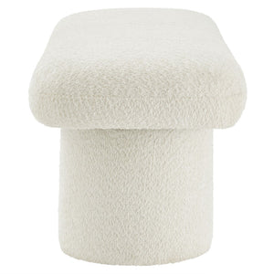 Modway Furniture Orla Chenille Upholstered Bench by Modway - Cozy Modern Seating for Homes, Entryways & Living Rooms Cream EEI-7084-CRE
