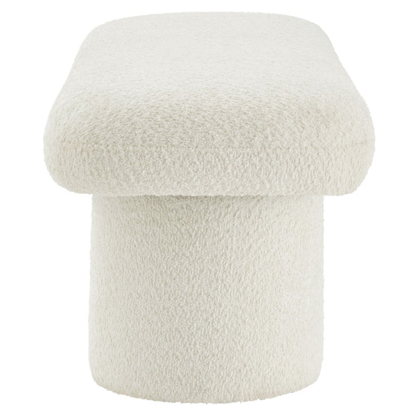 Modway Furniture Orla Chenille Upholstered Bench by Modway - Cozy Modern Seating for Homes, Entryways & Living Rooms Cream EEI-7084-CRE