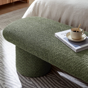 Modway Furniture Orla Chenille Upholstered Bench by Modway - Cozy Modern Seating for Homes, Entryways & Living Rooms Sage EEI-7084-SGE