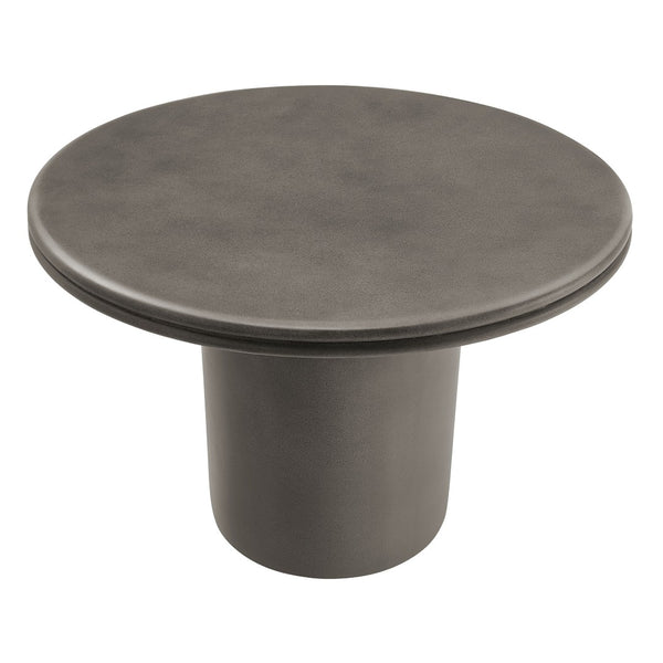 Modway Furniture Brion 48" Round Concrete Dining Table - Modern Indoor-Outdoor Design for Stylish Gatherings Gray EEI-7087-GRY