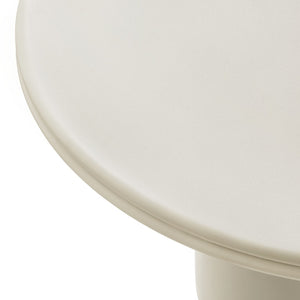 Modway Furniture Brion 48" Round Concrete Dining Table - Modern Indoor-Outdoor Design for Stylish Gatherings White EEI-7087-WHI