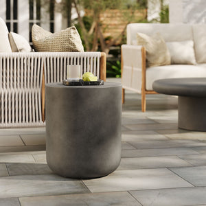 Modway Furniture Brion Indoor-Outdoor Concrete Stool by Modway – Modern Accent for Versatile Seating & Display Use Gray EEI-7088-GRY