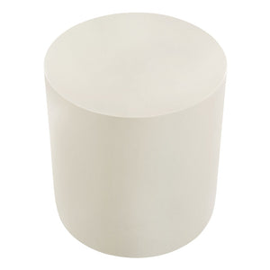 Modway Furniture Brion Indoor-Outdoor Concrete Stool by Modway – Modern Accent for Versatile Seating & Display Use White EEI-7088-WHI