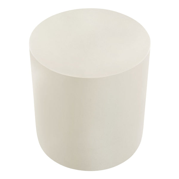 Modway Furniture Brion Indoor-Outdoor Concrete Stool by Modway – Modern Accent for Versatile Seating & Display Use White EEI-7088-WHI