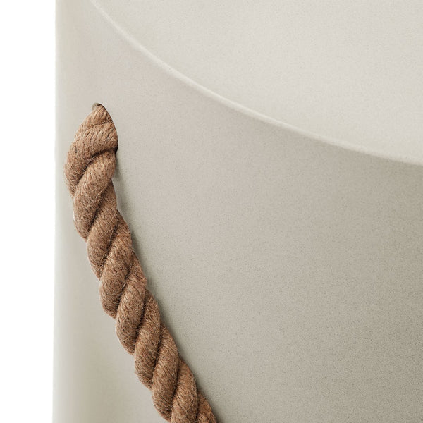 Modway Furniture Isera Indoor-Outdoor Concrete Stool with Rope Handle - Versatile Accent for Patio, Living Room & Garden EEI-7089-LGR