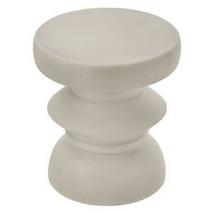 Modway Furniture Terza Modern Sculptural Concrete Side Table - Versatile Indoor/Outdoor Accent Table in Light Gray EEI-7090-LGR