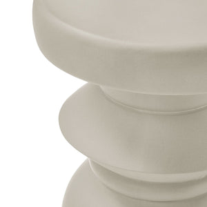 Modway Furniture Terza Modern Sculptural Concrete Side Table - Versatile Indoor/Outdoor Accent Table in Light Gray EEI-7090-LGR