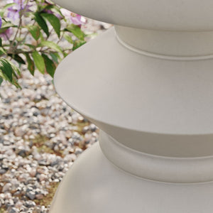 Modway Furniture Terza Modern Sculptural Concrete Side Table - Versatile Indoor/Outdoor Accent Table in Light Gray EEI-7090-LGR