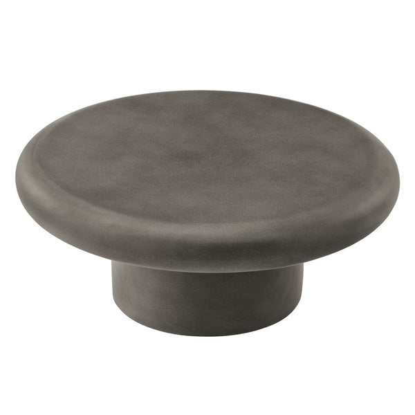 Modway Furniture Argos Indoor-Outdoor Concrete Round Coffee Table - Modern Minimalist Design for Any Space Gray EEI-7092-GRY