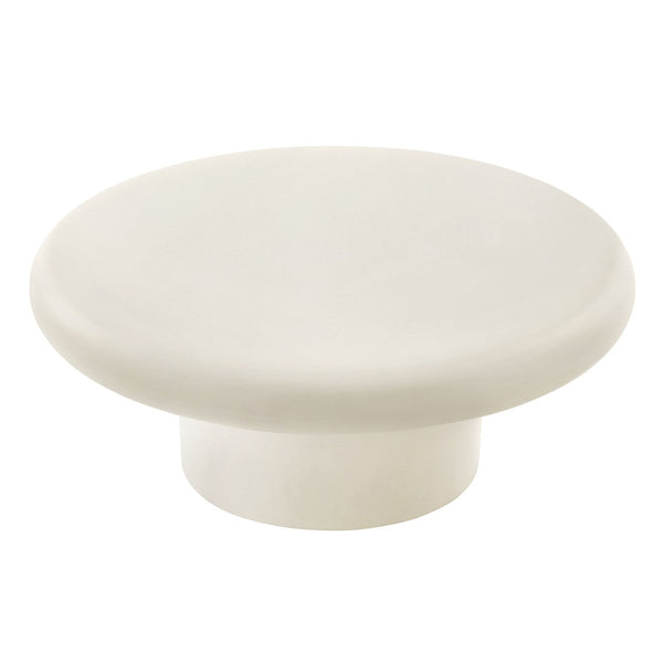 Modway Furniture Argos Indoor-Outdoor Concrete Round Coffee Table - Modern Minimalist Design for Any Space White EEI-7092-WHI