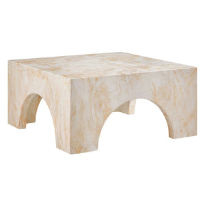 Modway Furniture Valen Indoor-Outdoor Arched Concrete Coffee Table by Modway - Stylish, Durable, and Chic Centerpiece Honey Onyx EEI-7097-HYX