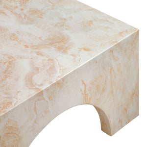 Modway Furniture Valen Indoor-Outdoor Arched Concrete Coffee Table by Modway - Stylish, Durable, and Chic Centerpiece Honey Onyx EEI-7097-HYX