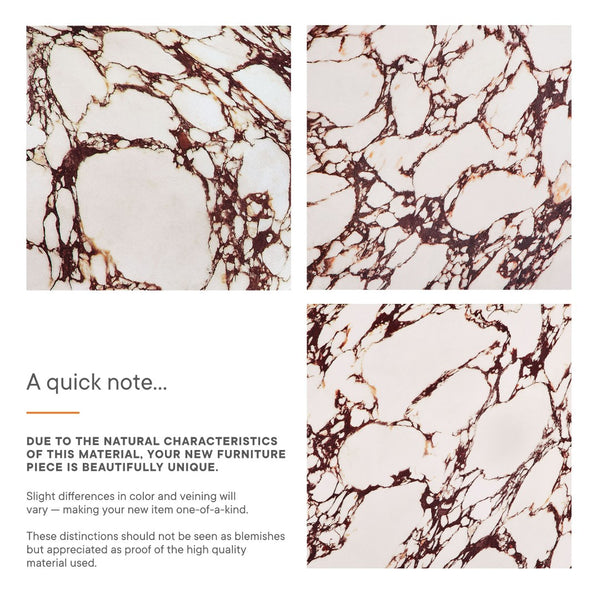 Modway Furniture Valen Indoor-Outdoor Arched Concrete Coffee Table by Modway - Stylish, Durable, and Chic Centerpiece Red Marble EEI-7097-RED