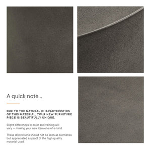 Modway Furniture Brion Round Concrete Coffee Table for Indoor and Outdoor Spaces – Modern Industrial Style Centerpiece Gray EEI-7099-GRY