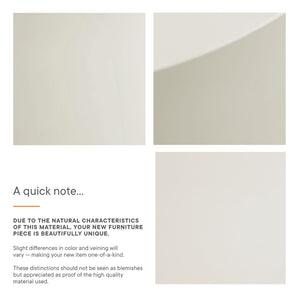 Modway Furniture Brion Round Concrete Coffee Table for Indoor and Outdoor Spaces – Modern Industrial Style Centerpiece White EEI-7099-WHI