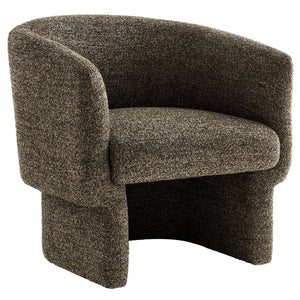 Modway Furniture Muse Boucle Fabric Barrel Accent Chair – Sculptural Comfort with Modern Style for Any Space Antique EEI-7100-ATQ