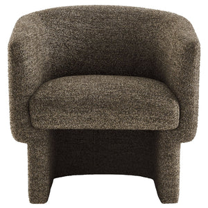 Modway Furniture Muse Boucle Fabric Barrel Accent Chair – Sculptural Comfort with Modern Style for Any Space Antique EEI-7100-ATQ