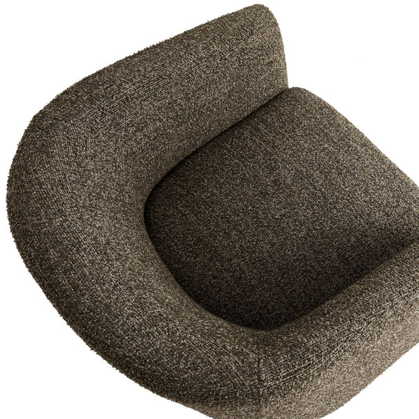 Modway Furniture Muse Boucle Fabric Barrel Accent Chair – Sculptural Comfort with Modern Style for Any Space Antique EEI-7100-ATQ