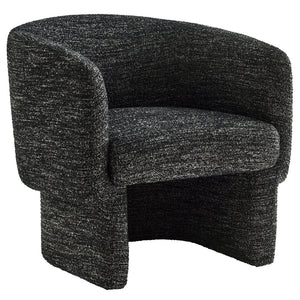 Modway Furniture Muse Boucle Fabric Barrel Accent Chair – Sculptural Comfort with Modern Style for Any Space Charcoal EEI-7100-CHA