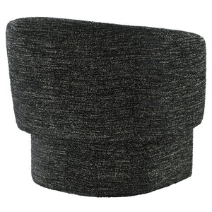Modway Furniture Muse Boucle Fabric Barrel Accent Chair – Sculptural Comfort with Modern Style for Any Space Charcoal EEI-7100-CHA