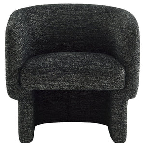 Modway Furniture Muse Boucle Fabric Barrel Accent Chair – Sculptural Comfort with Modern Style for Any Space Charcoal EEI-7100-CHA
