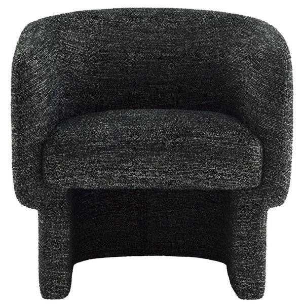 Modway Furniture Muse Boucle Fabric Barrel Accent Chair – Sculptural Comfort with Modern Style for Any Space Charcoal EEI-7100-CHA