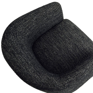 Modway Furniture Muse Boucle Fabric Barrel Accent Chair – Sculptural Comfort with Modern Style for Any Space Charcoal EEI-7100-CHA