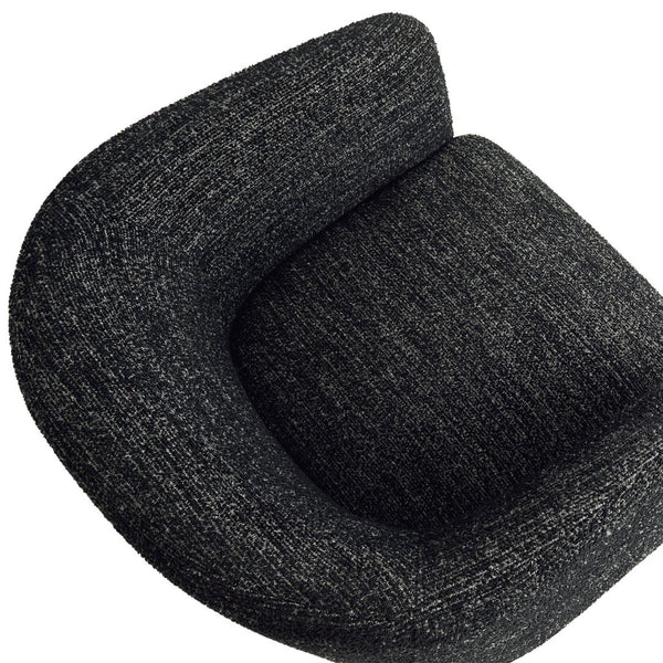 Modway Furniture Muse Boucle Fabric Barrel Accent Chair – Sculptural Comfort with Modern Style for Any Space Charcoal EEI-7100-CHA