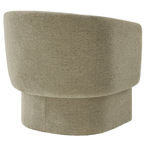 Modway Furniture Muse Boucle Fabric Barrel Accent Chair – Sculptural Comfort with Modern Style for Any Space Cork EEI-7100-CRK
