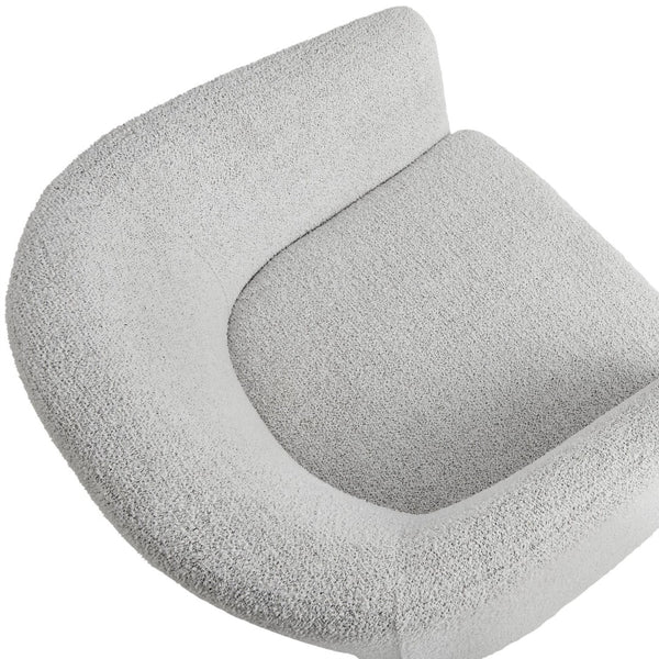 Modway Furniture Muse Boucle Fabric Barrel Accent Chair – Sculptural Comfort with Modern Style for Any Space Newsprint EEI-7100-NPT