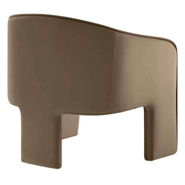 Modway Furniture Greer Performance Velvet Accent Armchair – Modern Barrel Design with Stain-Resistant Comfort Taupe EEI-7102-TAU