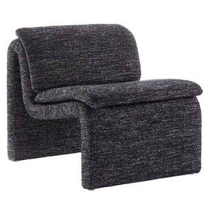Modway Furniture Lume Boucle Upholstered Armless Accent Chair – Modern Sculptural Design for Stylish Comfort and Versatility Charcoal EEI-7103-CHA