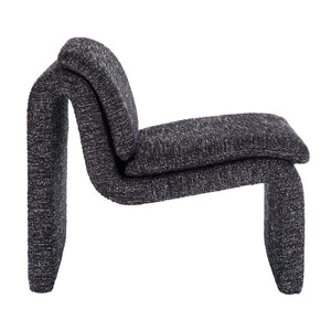 Modway Furniture Lume Boucle Upholstered Armless Accent Chair – Modern Sculptural Design for Stylish Comfort and Versatility Charcoal EEI-7103-CHA