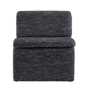 Modway Furniture Lume Boucle Upholstered Armless Accent Chair – Modern Sculptural Design for Stylish Comfort and Versatility Charcoal EEI-7103-CHA