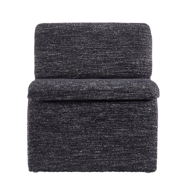 Modway Furniture Lume Boucle Upholstered Armless Accent Chair – Modern Sculptural Design for Stylish Comfort and Versatility Charcoal EEI-7103-CHA