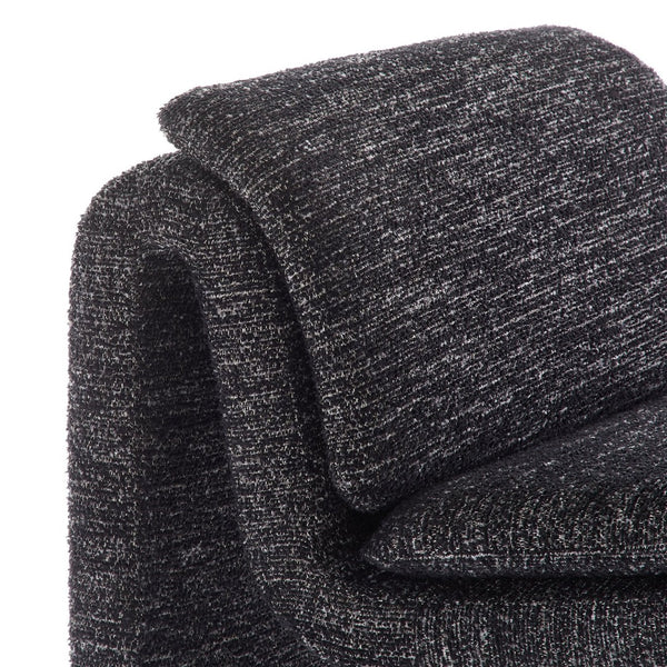 Modway Furniture Lume Boucle Upholstered Armless Accent Chair – Modern Sculptural Design for Stylish Comfort and Versatility Charcoal EEI-7103-CHA