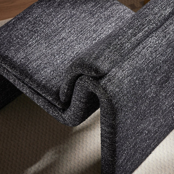 Modway Furniture Lume Boucle Upholstered Armless Accent Chair – Modern Sculptural Design for Stylish Comfort and Versatility Charcoal EEI-7103-CHA