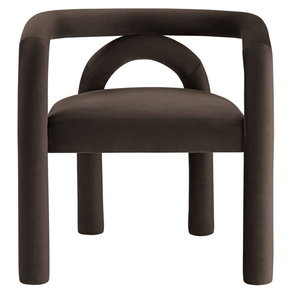 Modway Furniture Astrid Performance Velvet Dining Chair – Stylish Open-Back Design for Modern Dining & Living Spaces Cocoa EEI-7104-COA