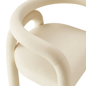 Modway Furniture Astrid Performance Velvet Dining Chair – Stylish Open-Back Design for Modern Dining & Living Spaces Porcelain EEI-7104-POR