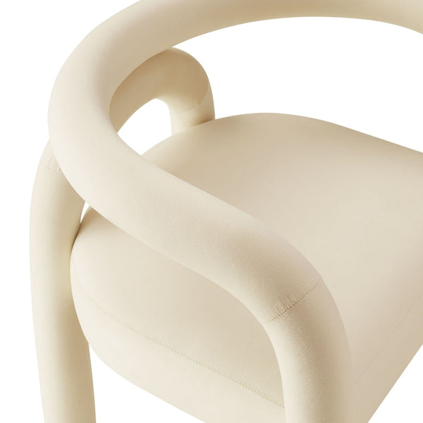 Modway Furniture Astrid Performance Velvet Dining Chair – Stylish Open-Back Design for Modern Dining & Living Spaces Porcelain EEI-7104-POR