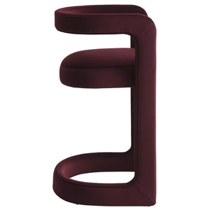 Modway Furniture Winslow Performance Velvet Counter Stool - Luxurious Comfort and Stylish Design for Dining Spaces Mulberry EEI-7107-MUL