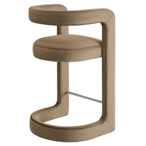 Modway Furniture Winslow Performance Velvet Counter Stool - Luxurious Comfort and Stylish Design for Dining Spaces Taupe EEI-7107-TAU
