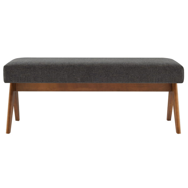 Modway Furniture Lyra 47" Versatile Fabric Upholstered Bench for Modern Living - Stylish Seating for Any Space Dark Gray EEI-7112-HDG