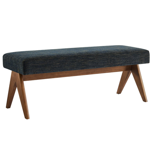 Modway Furniture Lyra 47" Versatile Fabric Upholstered Bench for Modern Living - Stylish Seating for Any Space Azure EEI-7112-HEA